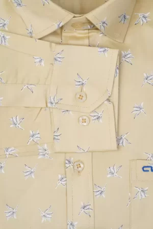 Printed Cream Casual Shirt