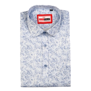 Printed Blue Formal Shirt