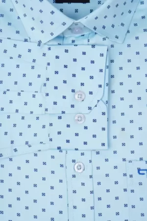 Printed Formal Purple Shirt