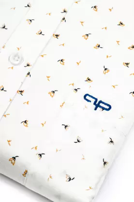 Printed White Casual Shirt