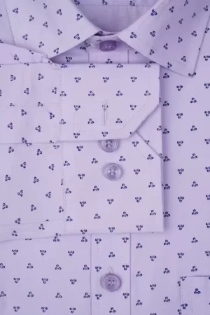 Printed Formal Purple Shirt