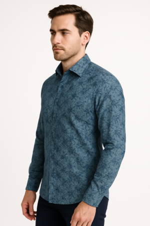 Printed Blue Shirt