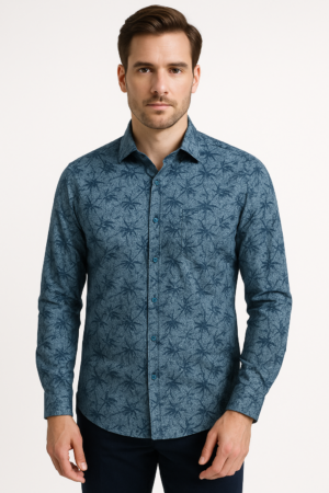 Printed Blue Shirt
