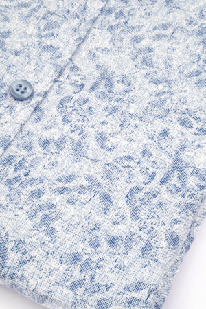 Printed Blue Formal Shirt