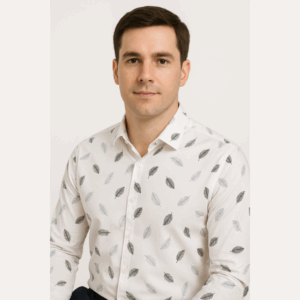 Printed White Formal Shirt