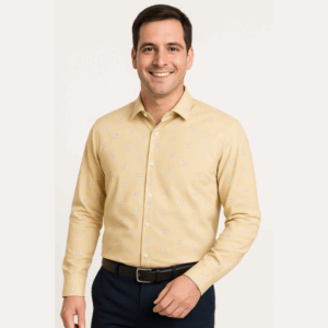 Printed Cream Casual Shirt