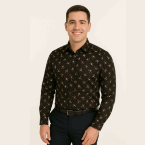 Printed Casual Brown Shirt