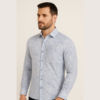 Printed Blue Formal Shirt