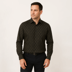 Printed Black Formal Shirt