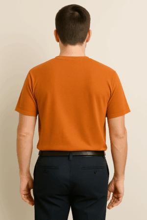 Styles Orange Cotton T-Shirt