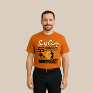 Styles Orange Cotton T-Shirt