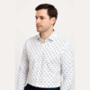 Printed White Formal Shirt