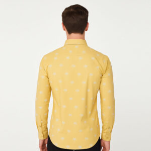 Printed Cream Formal Shirt